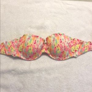 Victoria’s Secret Neon Ruffle Ribbed Bandeau Top